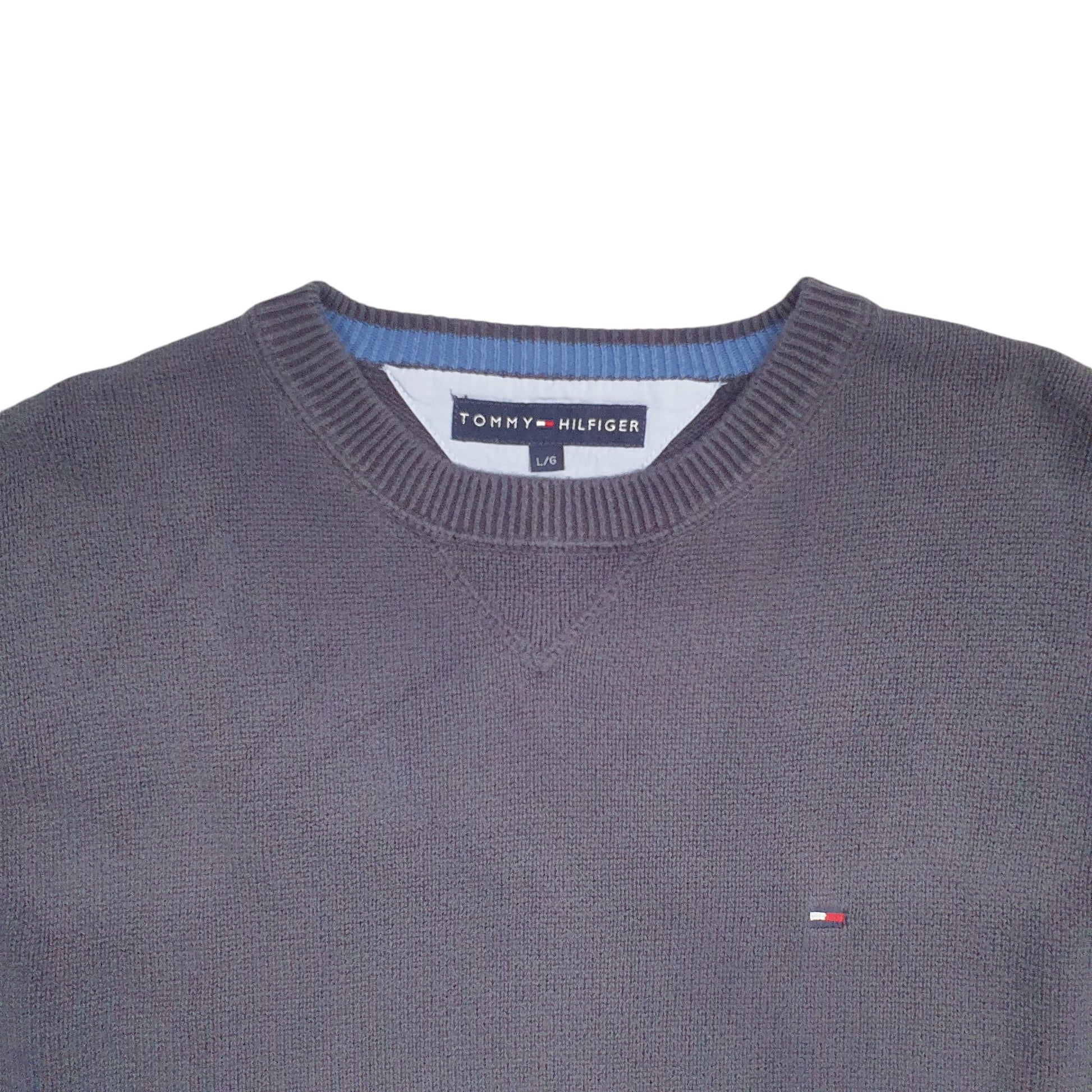 Mens Blue Tommy Hilfiger Knit Crewneck Jumper