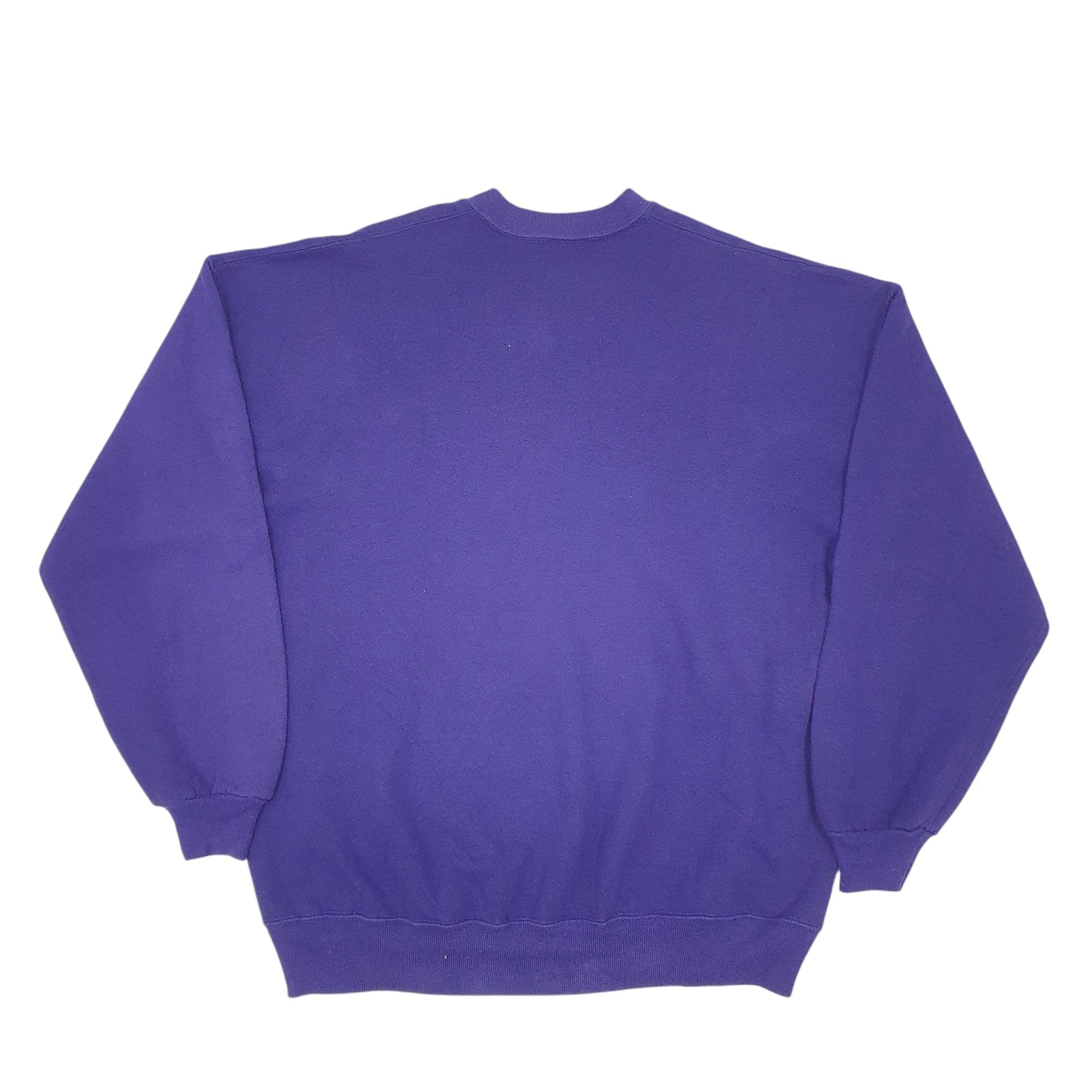 Mens Purple Jerzees Vintage Made In USA Hard Rock Cafe Spellout Crewneck Jumper