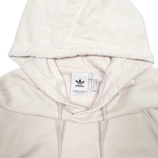 Womens Beige Adidas Spellout Hoodie Jumper