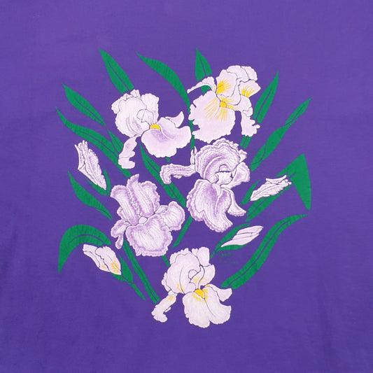 Mens Purple Unbranded Single Stitch Vintage 90s Short Sleeve T Shirt