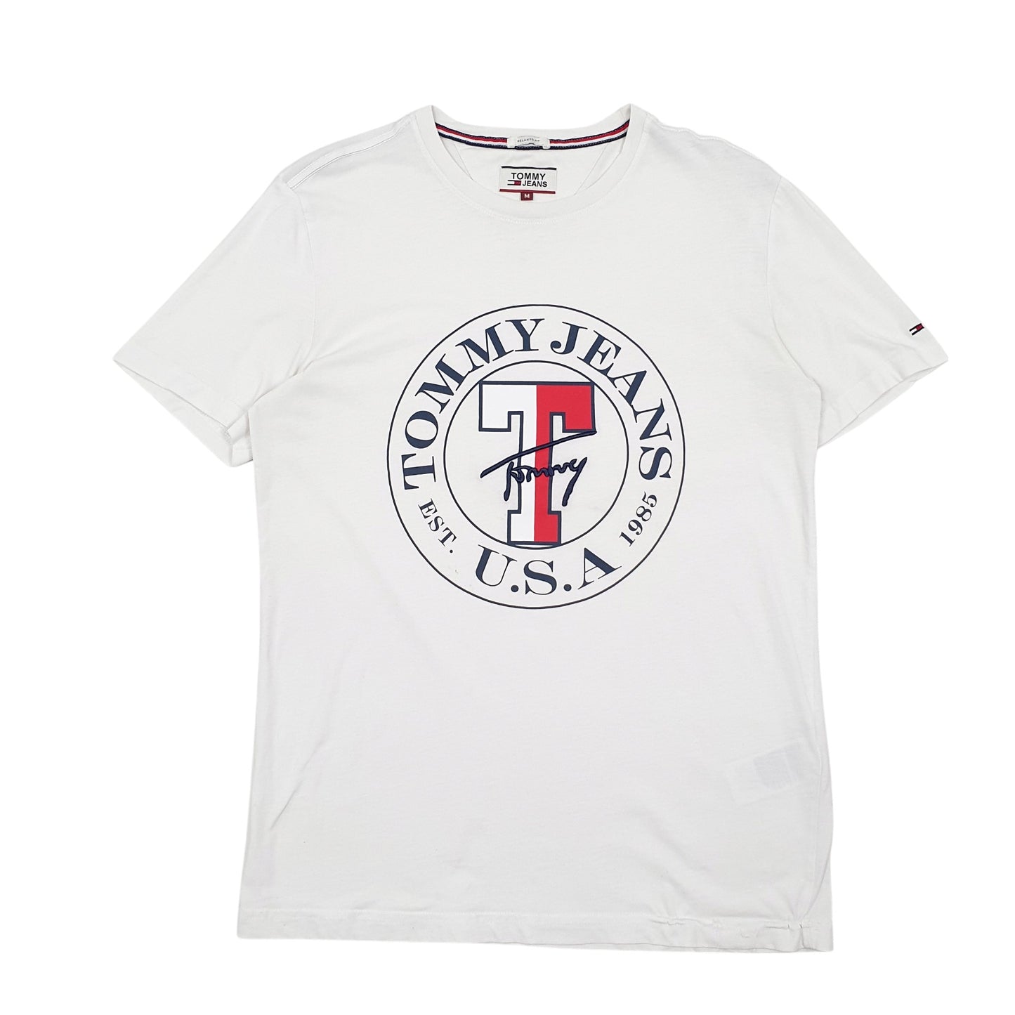 Mens White Tommy Hilfiger  Short Sleeve T Shirt