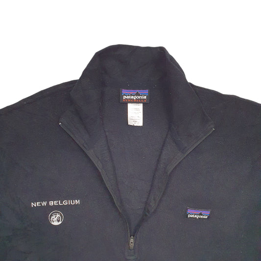 Mens Black Patagonia Synchilla Quarter Zip Jumper