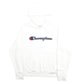 Mens White Champion Spellout Hoodie Jumper