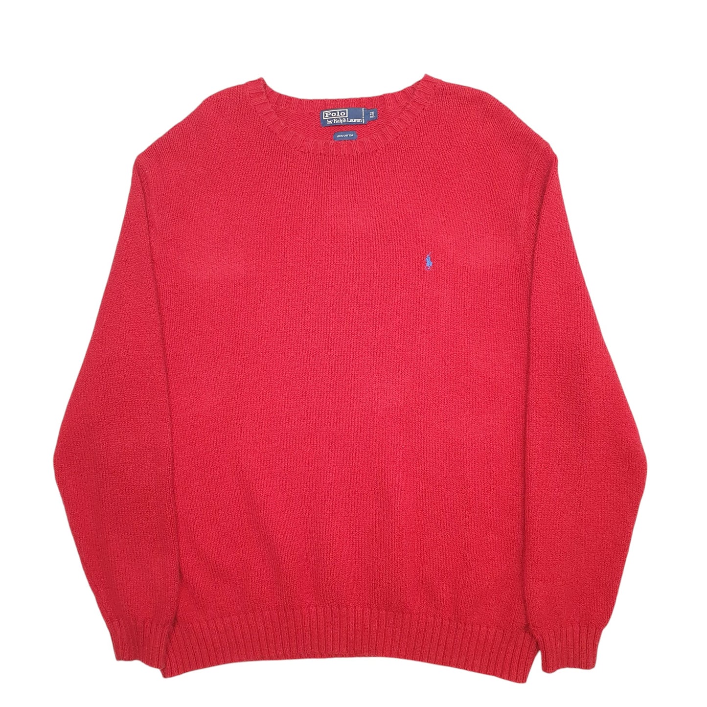 Womens Red Polo Ralph Lauren Knit Crewneck Jumper