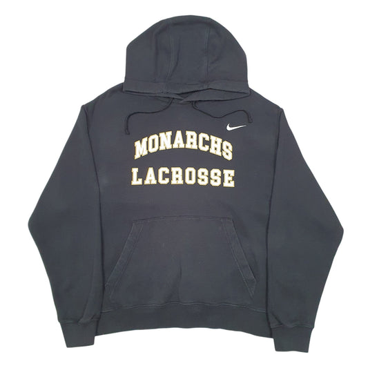 Mens Black Nike Monarchs Lacrosse USA Spellout Hoodie Jumper