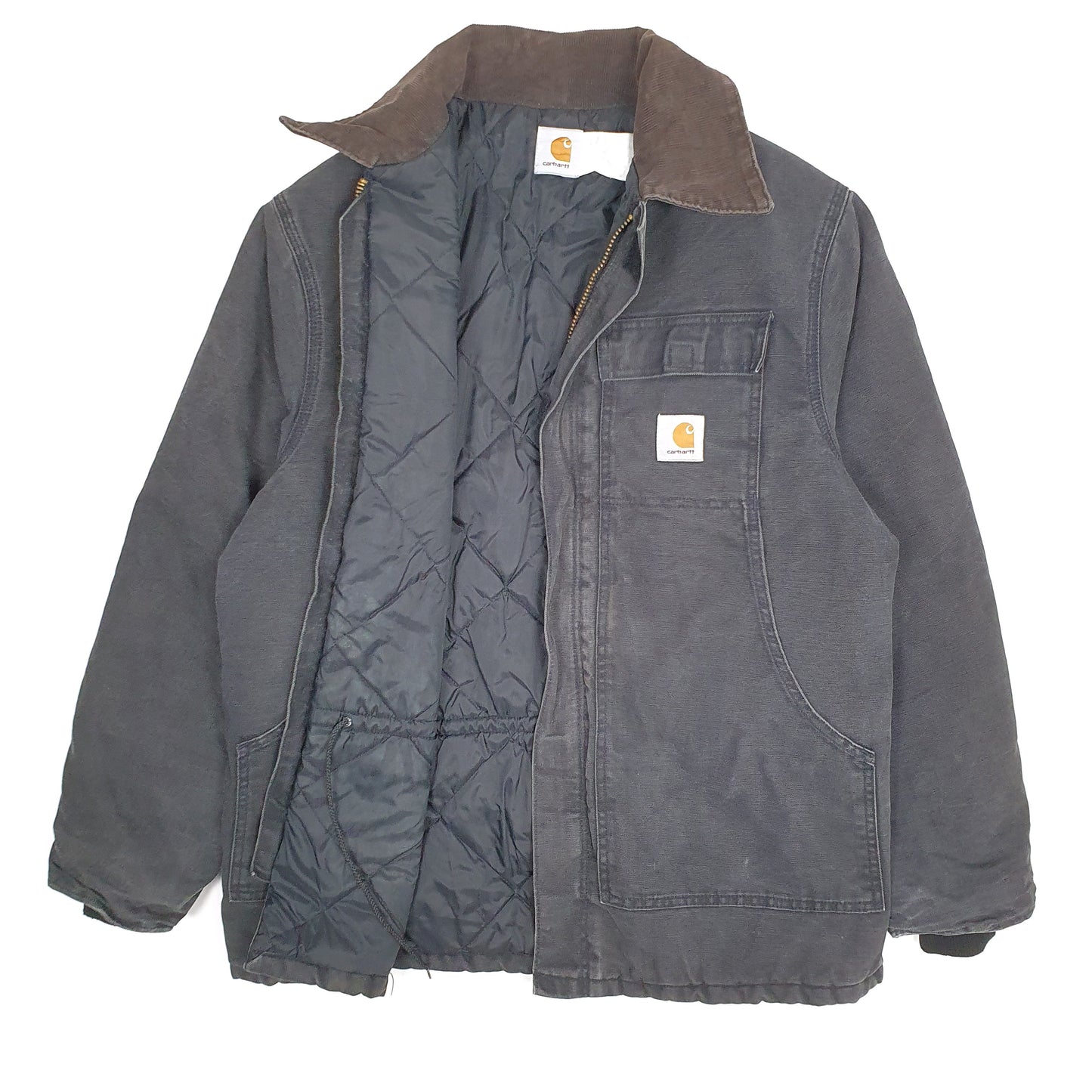 Mens Black Carhartt C01 Vintage Union Made In USA  Coat