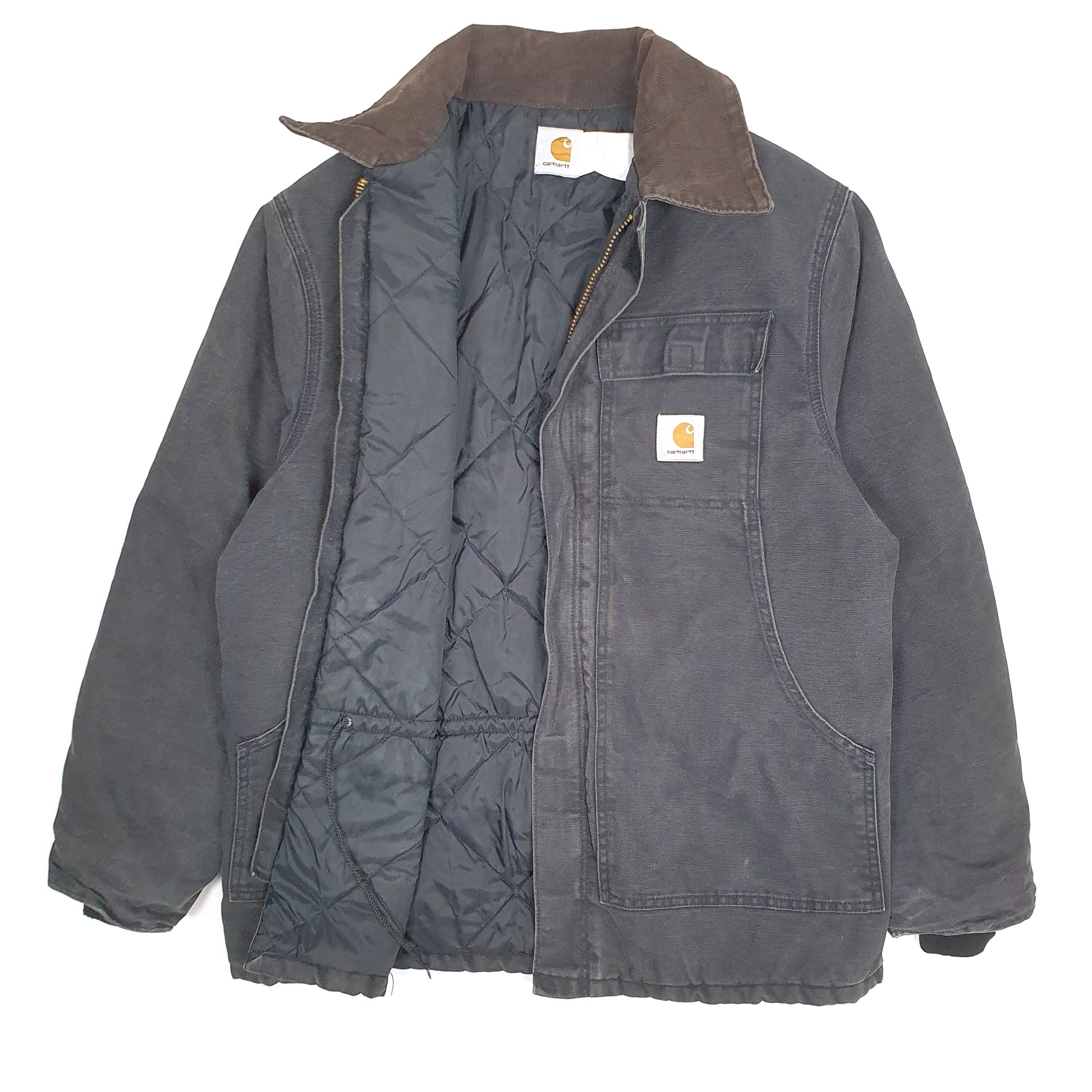 Mens Black Carhartt C01 Vintage Union Made In USA  Coat