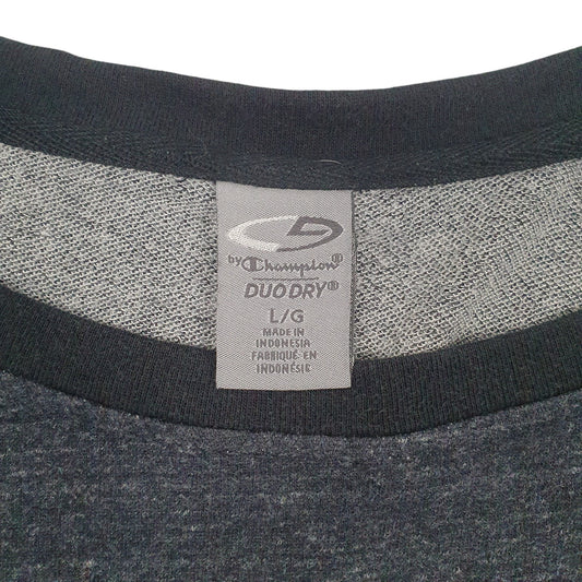 Mens Grey Champion Duo Dry Crewneck Jumper