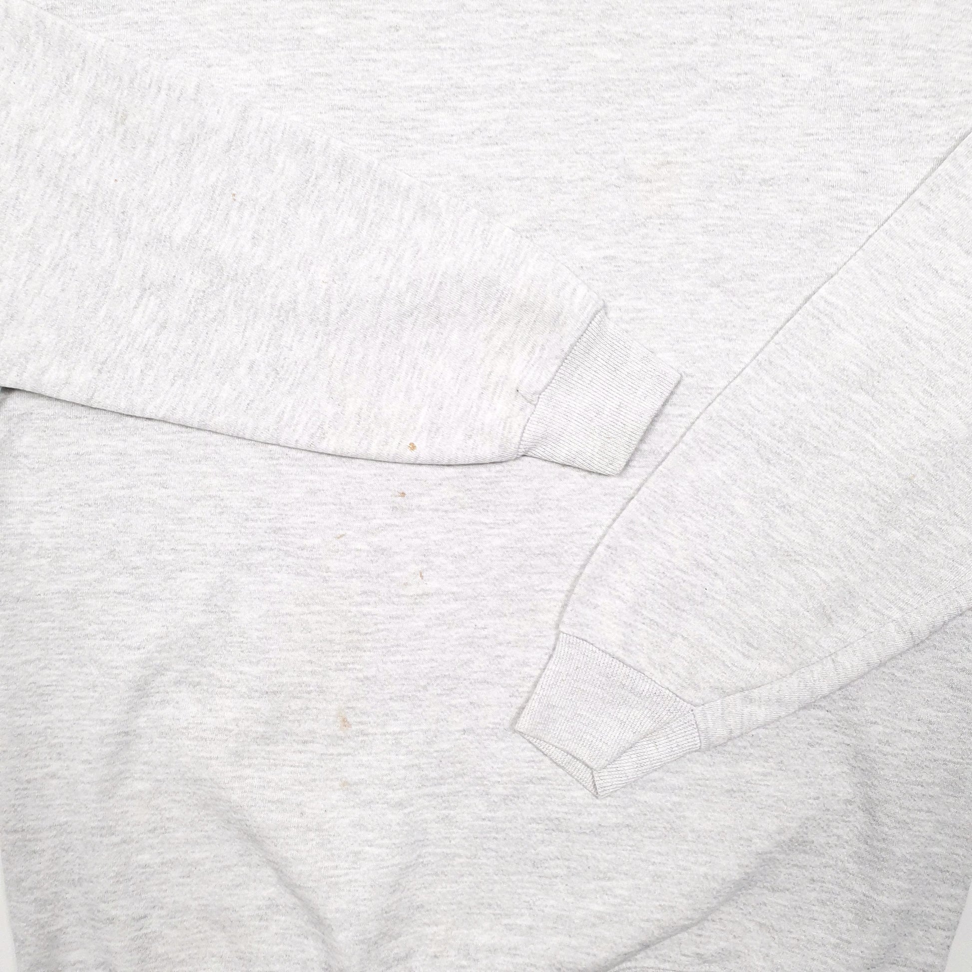 Mens Grey Lee Vintage Heavyweight Made In USA Tall Crewneck Jumper
