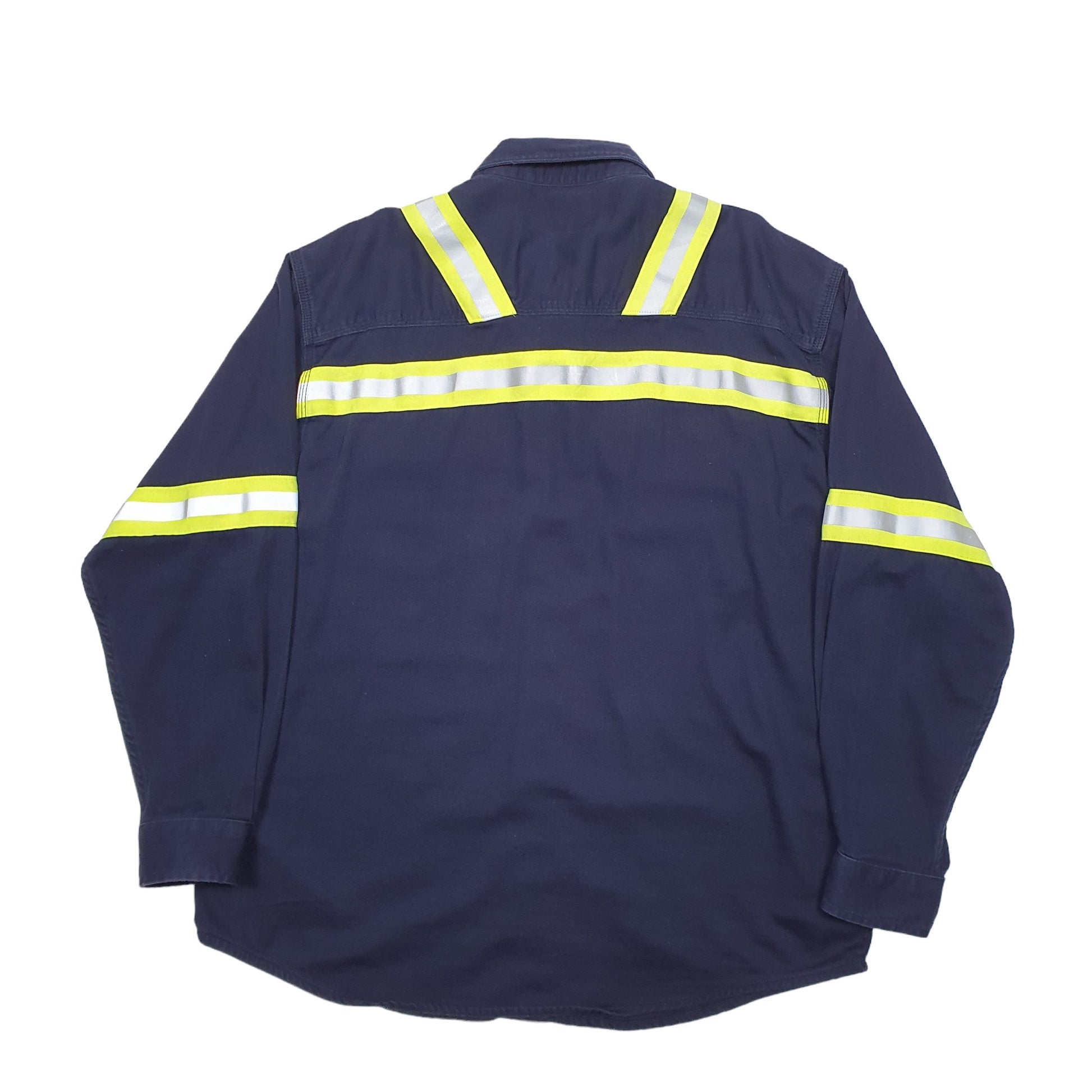 Mens Blue Carhartt Fire Resistant Long Sleeve Shirt