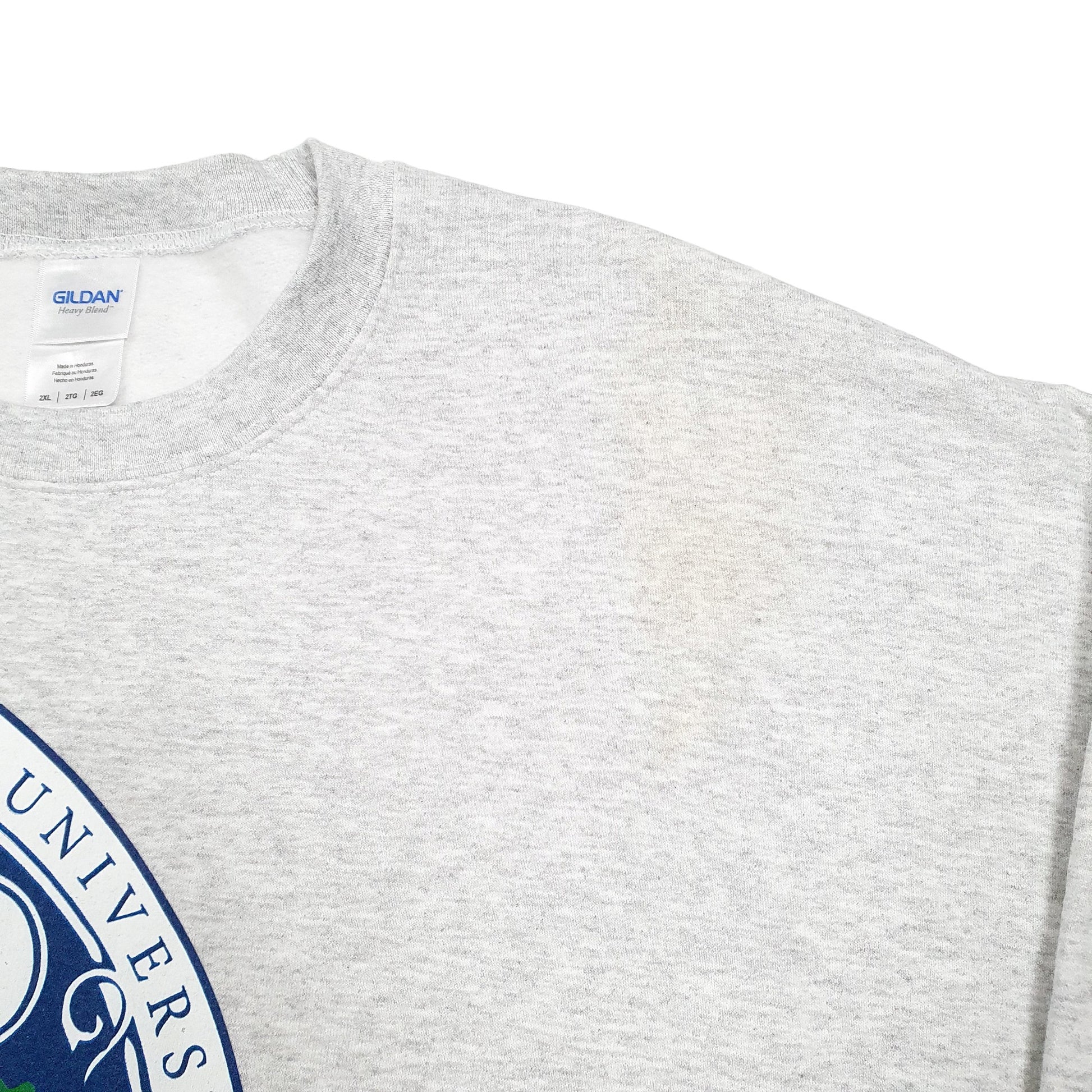 Mens Grey Gildan Heavy Blend St Augustines University Vintage Crewneck Jumper