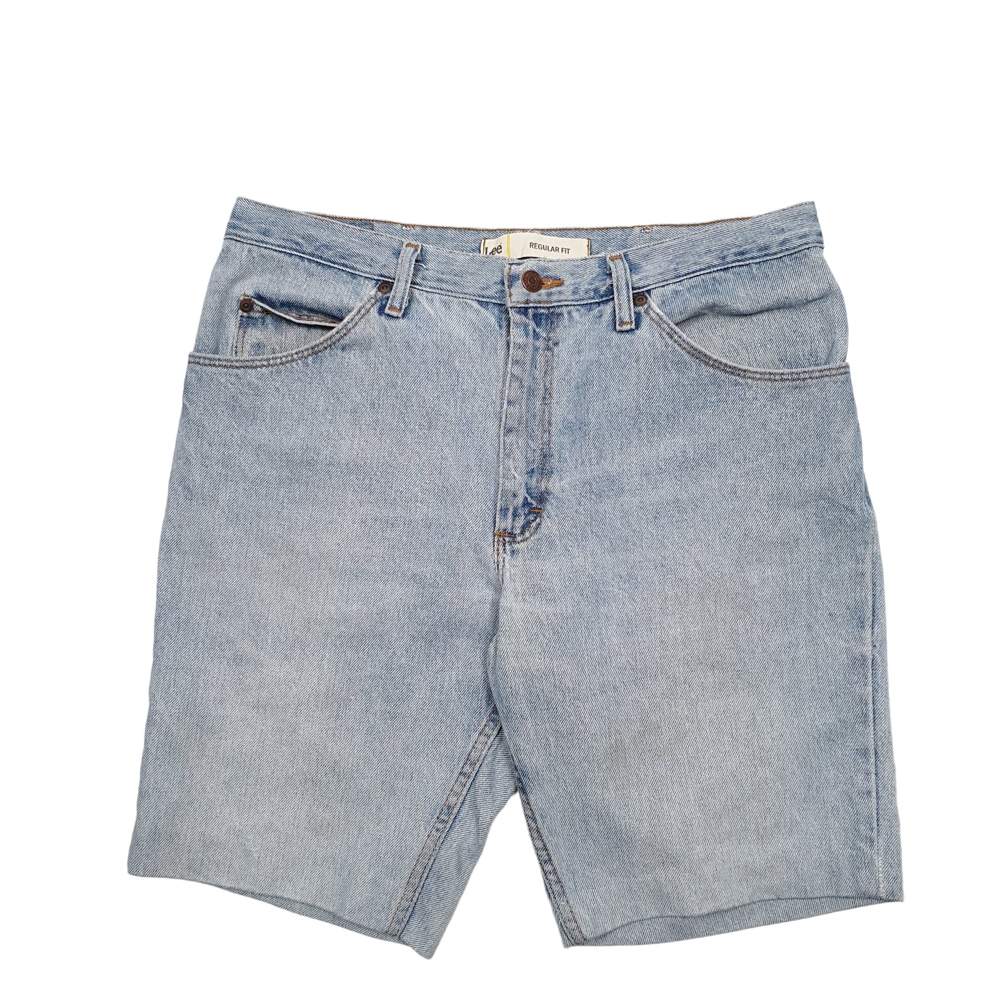Mens Blue Lee  Denim Shorts