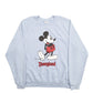 Mens Blue Disney Disneyland Spellout Mickey Mouse Crewneck Jumper
