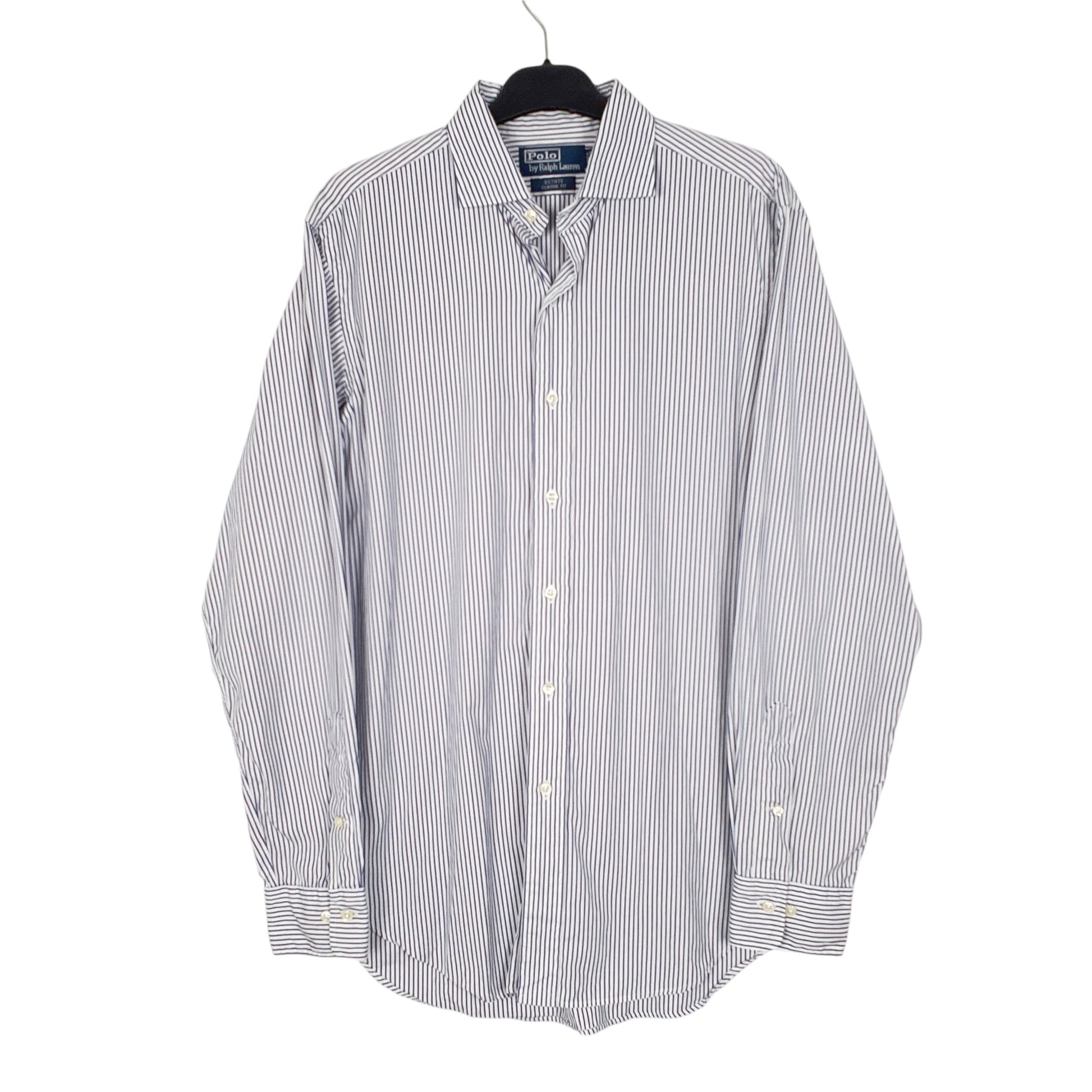 Mens Blue Polo Ralph Lauren Estate Formal Dress Long Sleeve Shirt