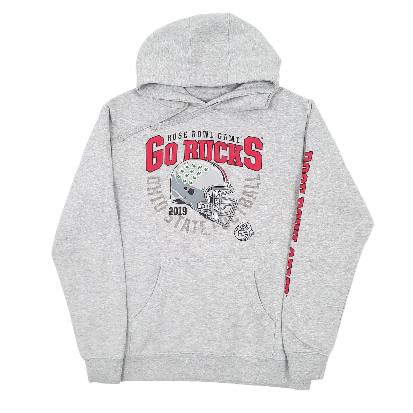 Mens Grey Fanatics NFL Football Rose Bowl Ohio State Hoodie Jumper
