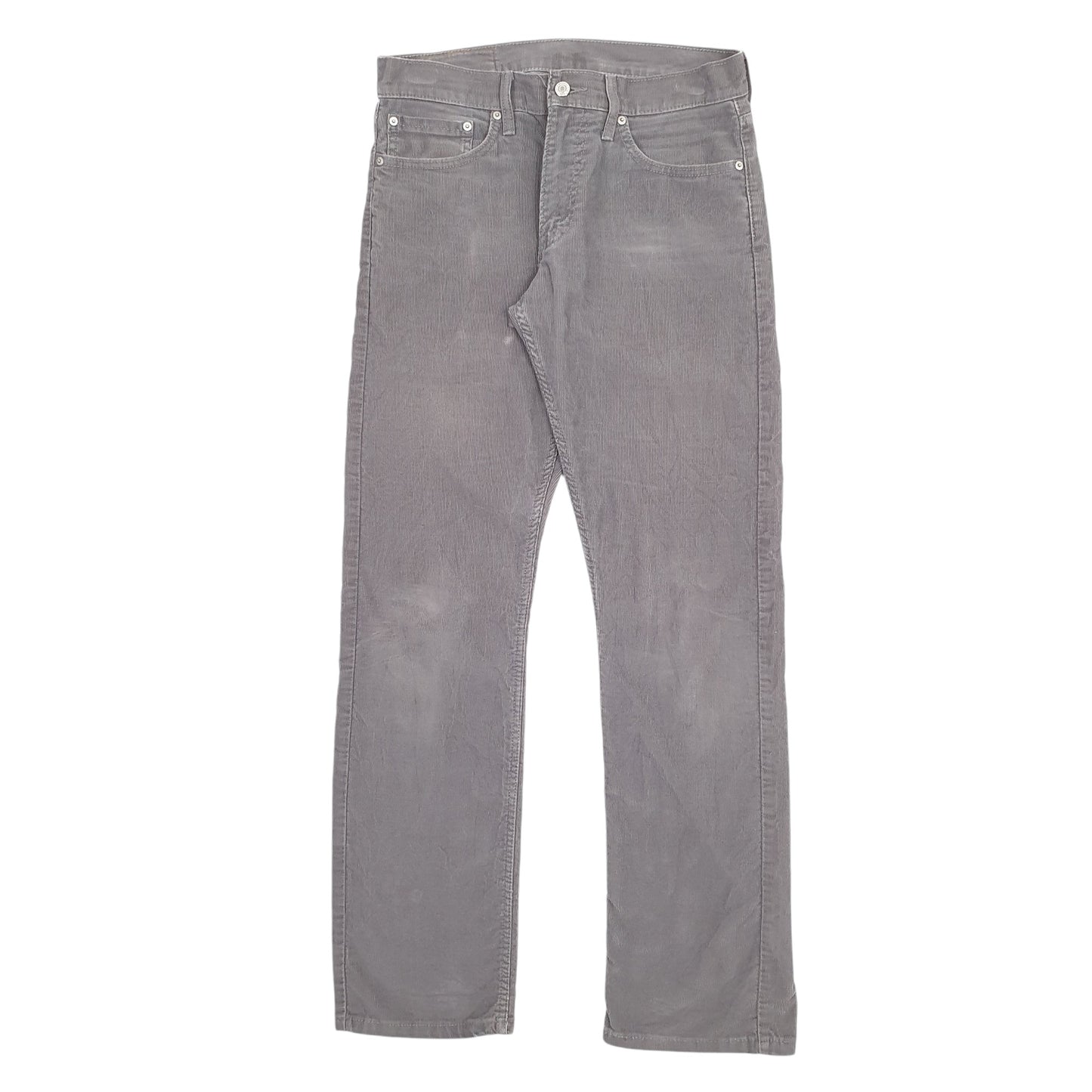 Mens Grey Levis 514 Corduroy Trousers