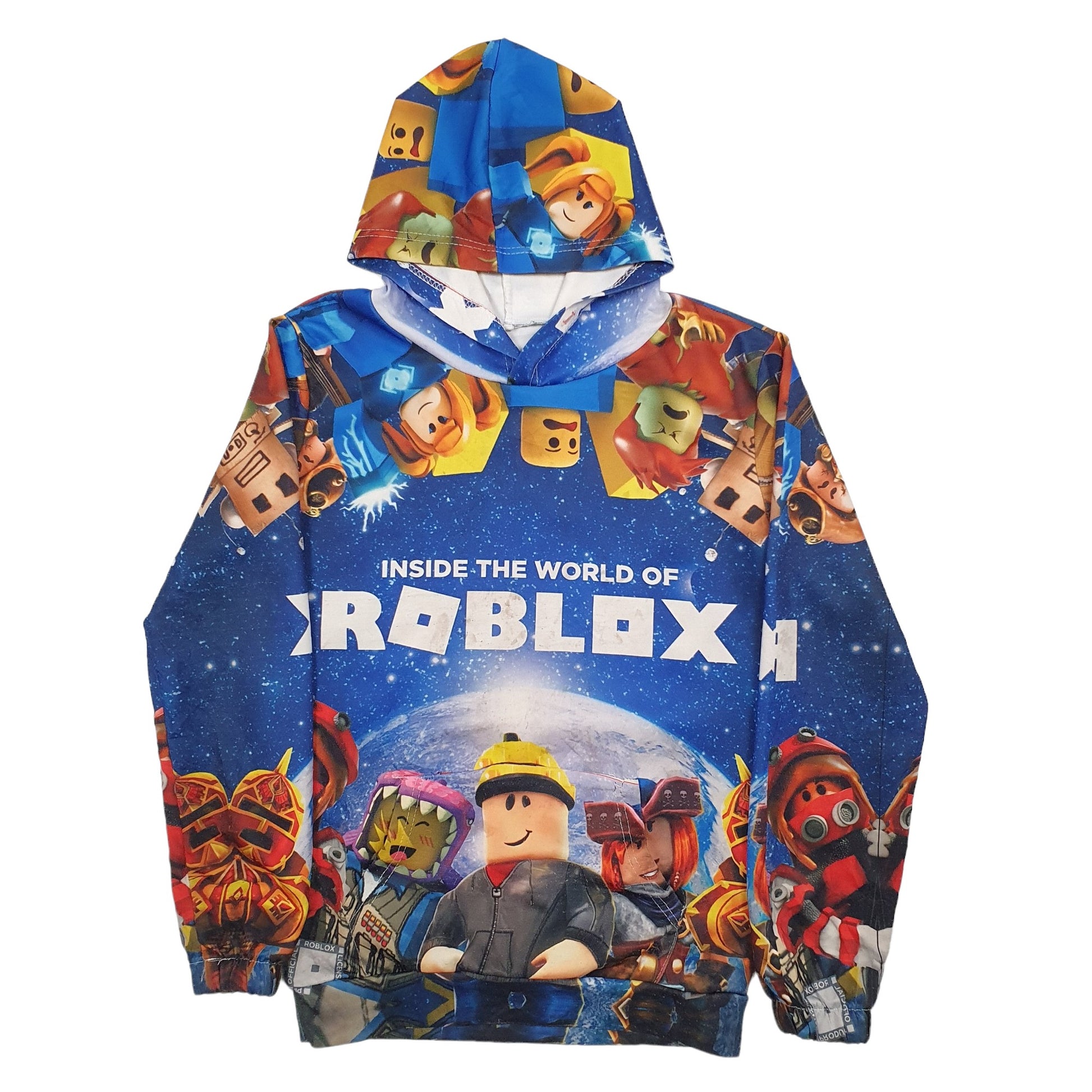 Mens Blue Unbranded Roblox Hoodie Jumper