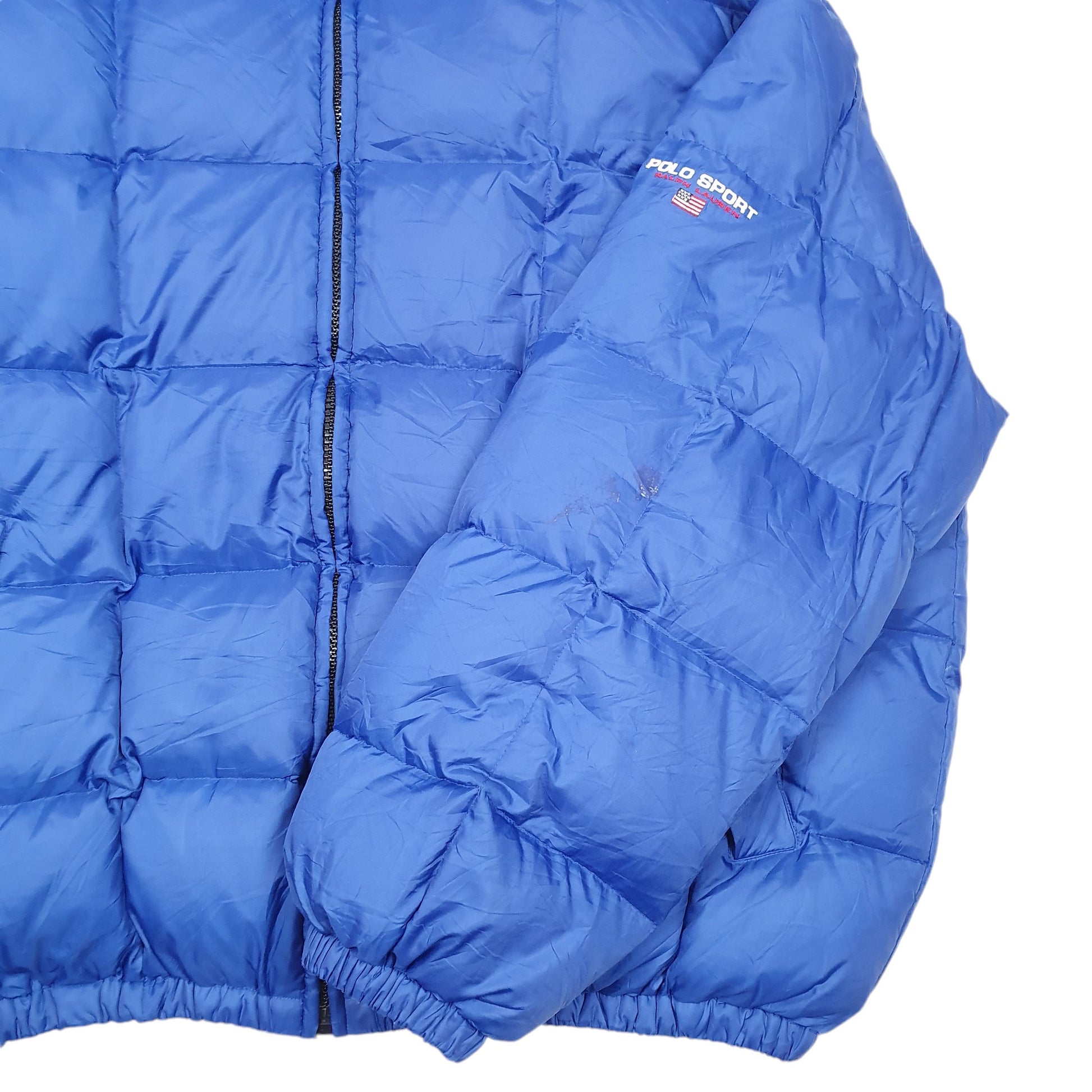 Mens Blue Ralph Lauren Vintage Polo Sport 90s  Coat