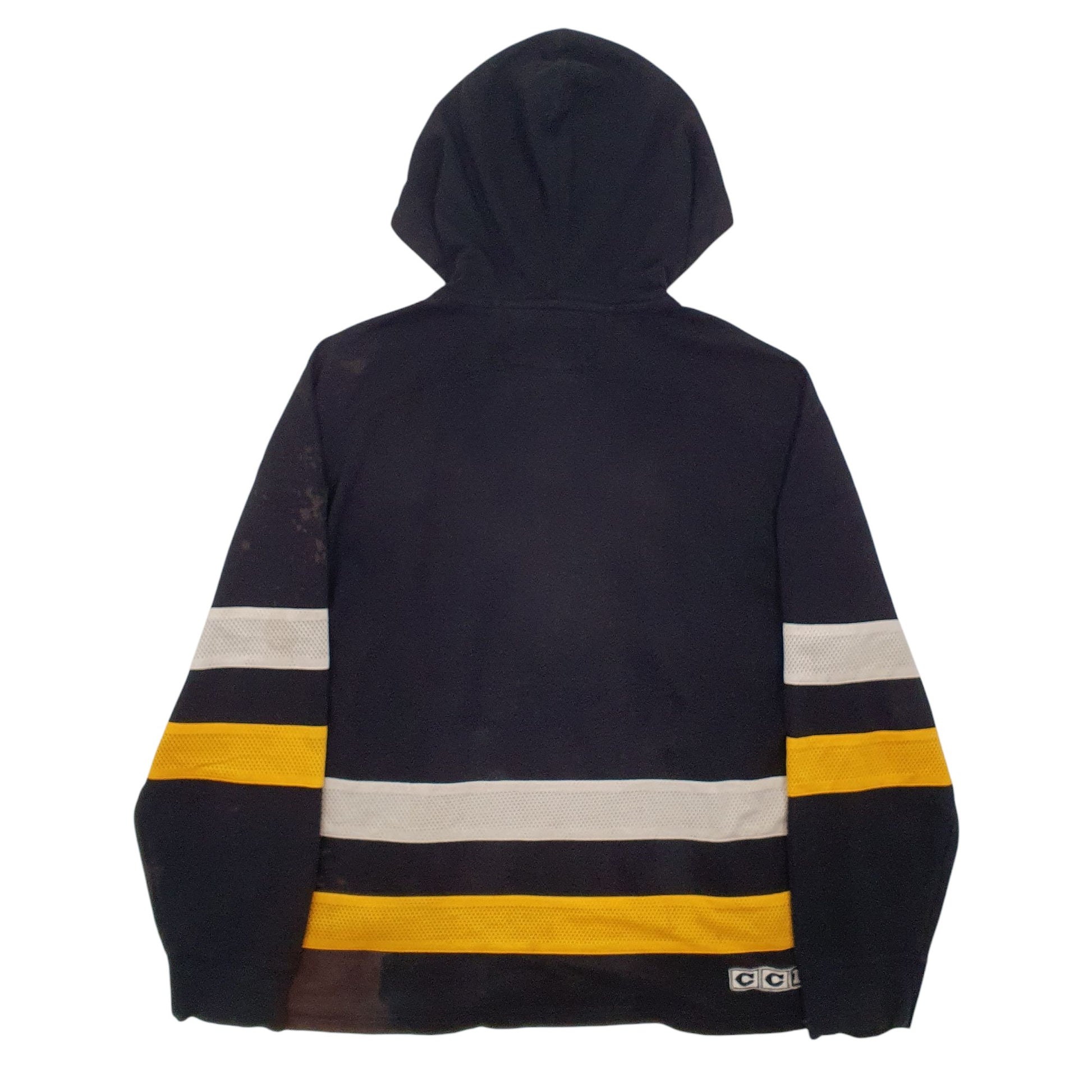 Mens Black CCM Vintage NHL Pittsburgh Penguins Hoodie Jumper