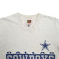 Mens Grey Fruit Of The Loom Single Stitch Vintage 90s Dallas Cowboys Short Sleeve T Shirt