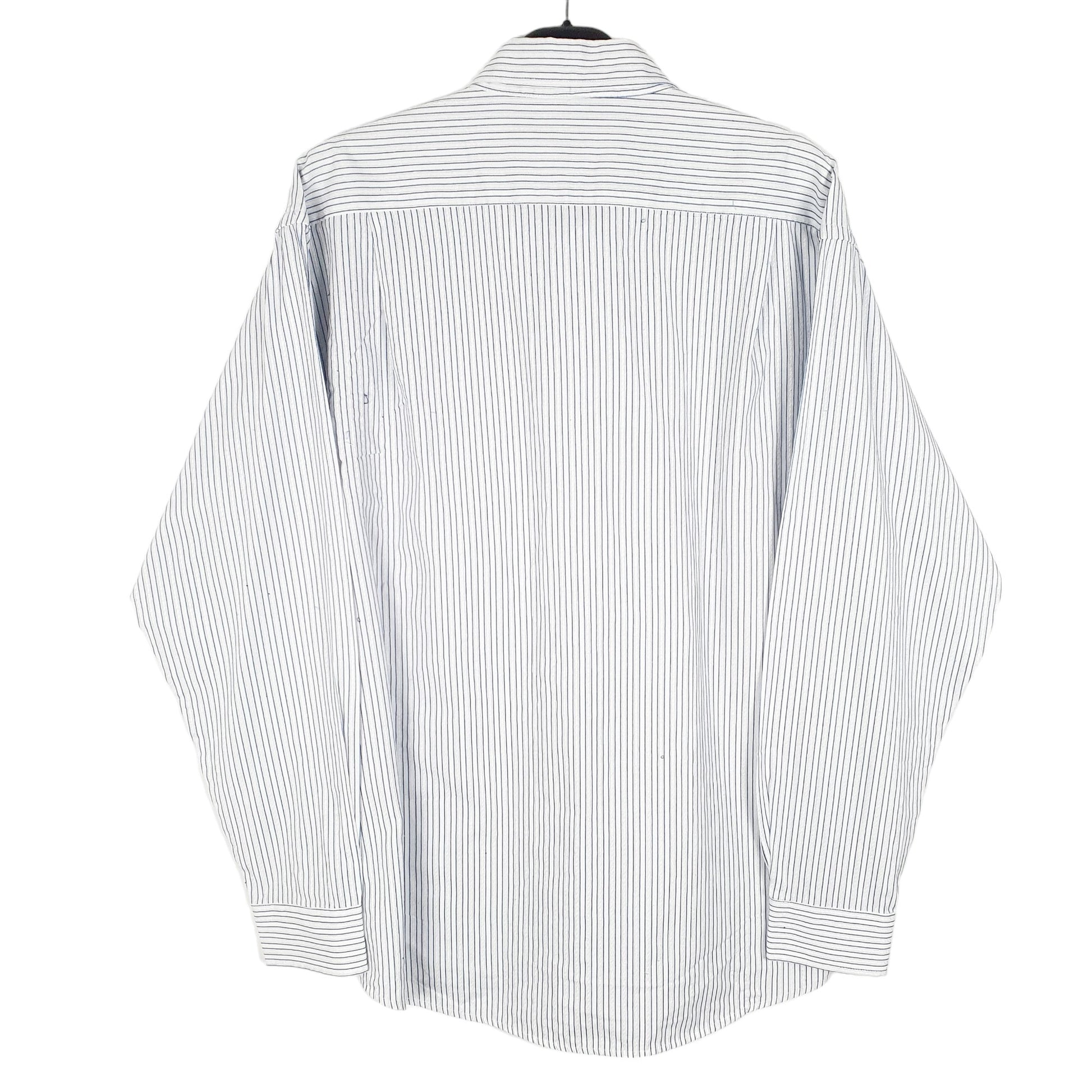 Mens White Lacoste  Long Sleeve Shirt