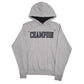 Mens Grey Champion Spellout Hoodie Jumper