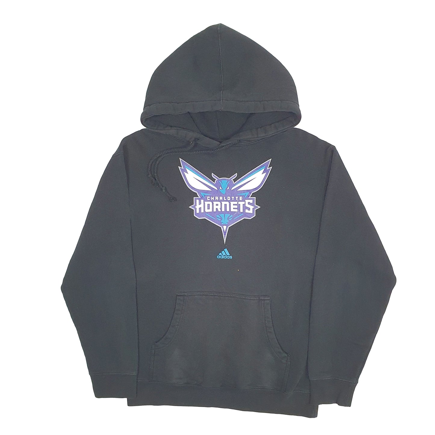 Mens Black Adidas Charlotte Hornets NBA Basketball Hoodie Jumper