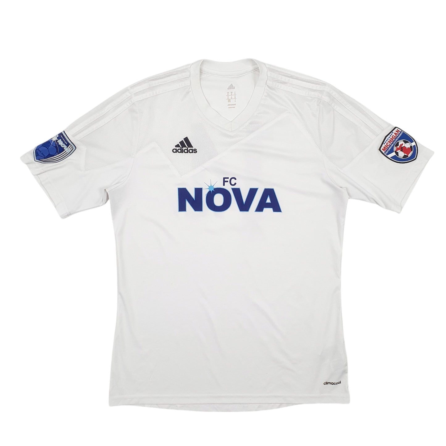 Mens White Adidas FC Nova Short Sleeve T Shirt