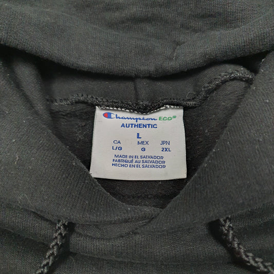 Mens Black Champion Broken Hearts Hoodie Jumper