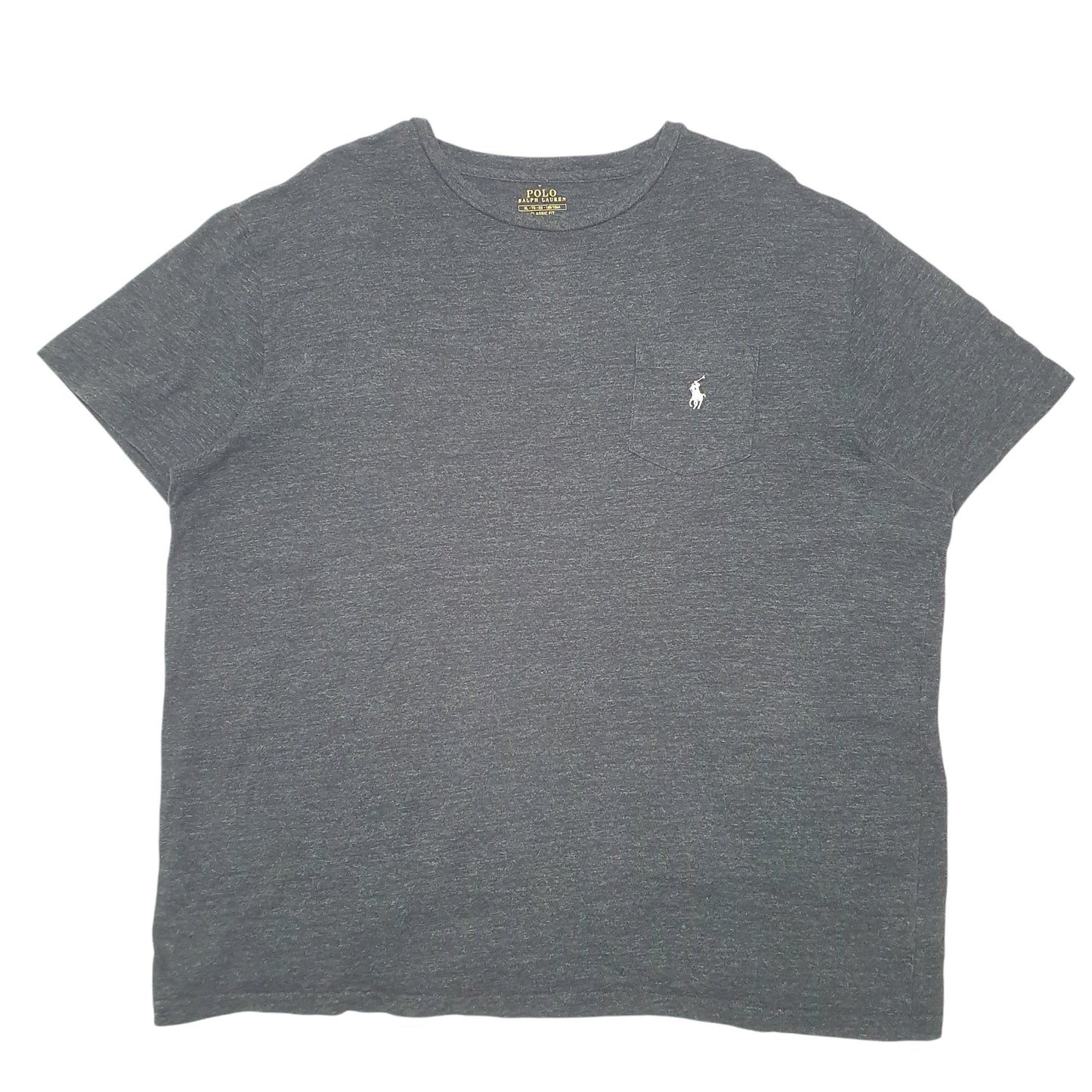 Mens Grey Polo Ralph Lauren Pocket Short Sleeve T Shirt