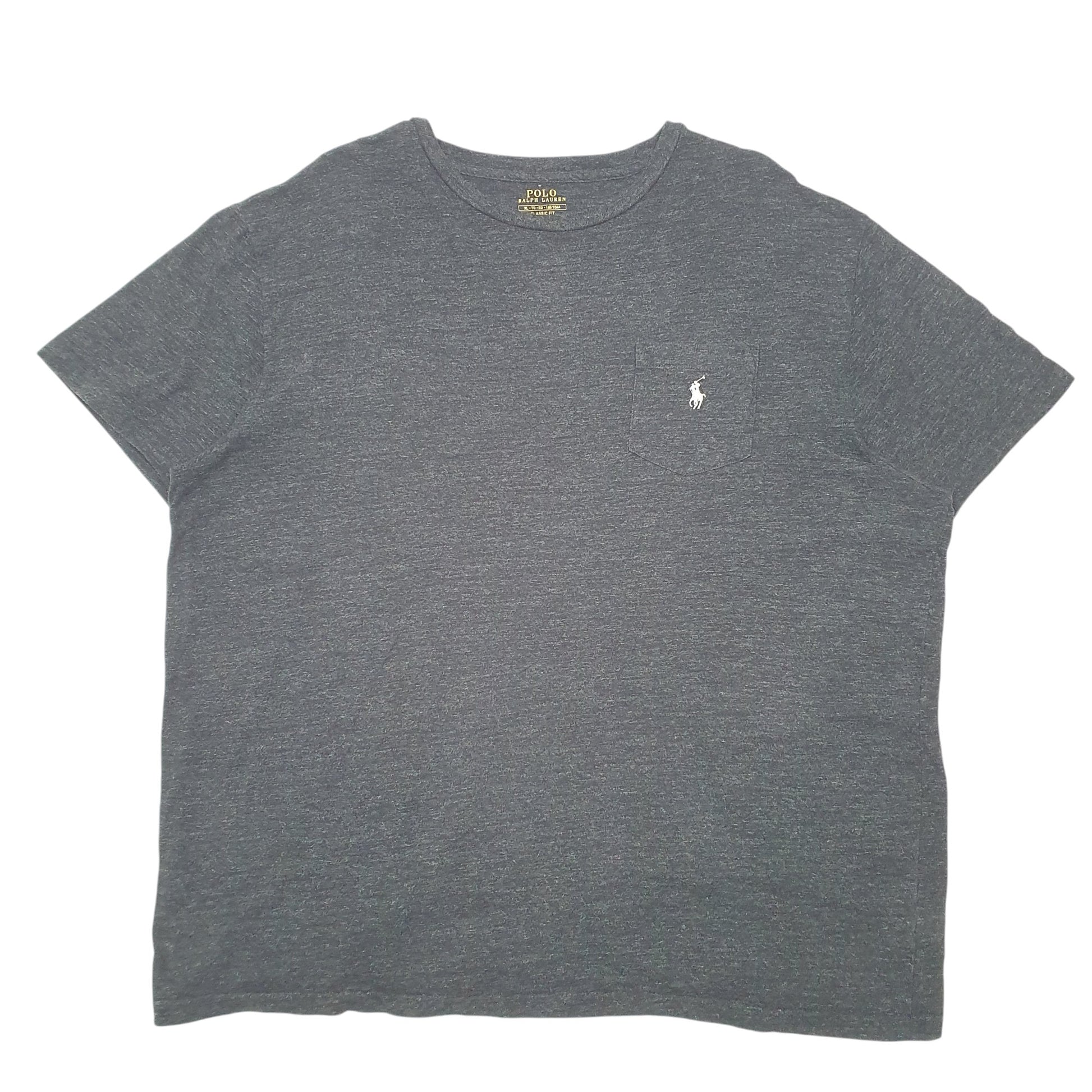 Mens Grey Polo Ralph Lauren Pocket Short Sleeve T Shirt
