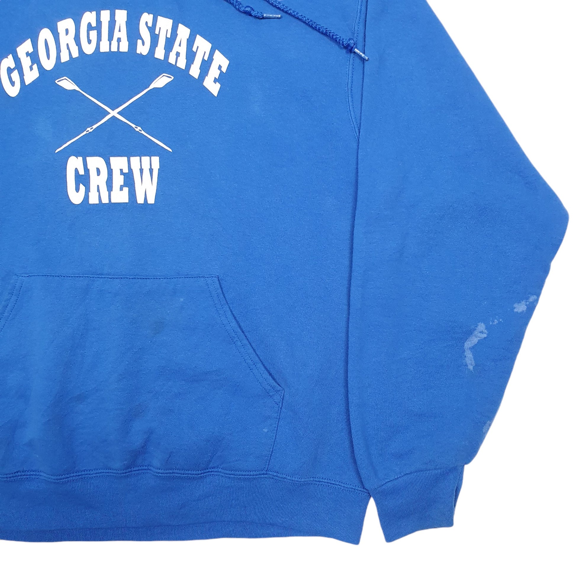 Mens Blue Jerzees Georgia State Hoodie Jumper