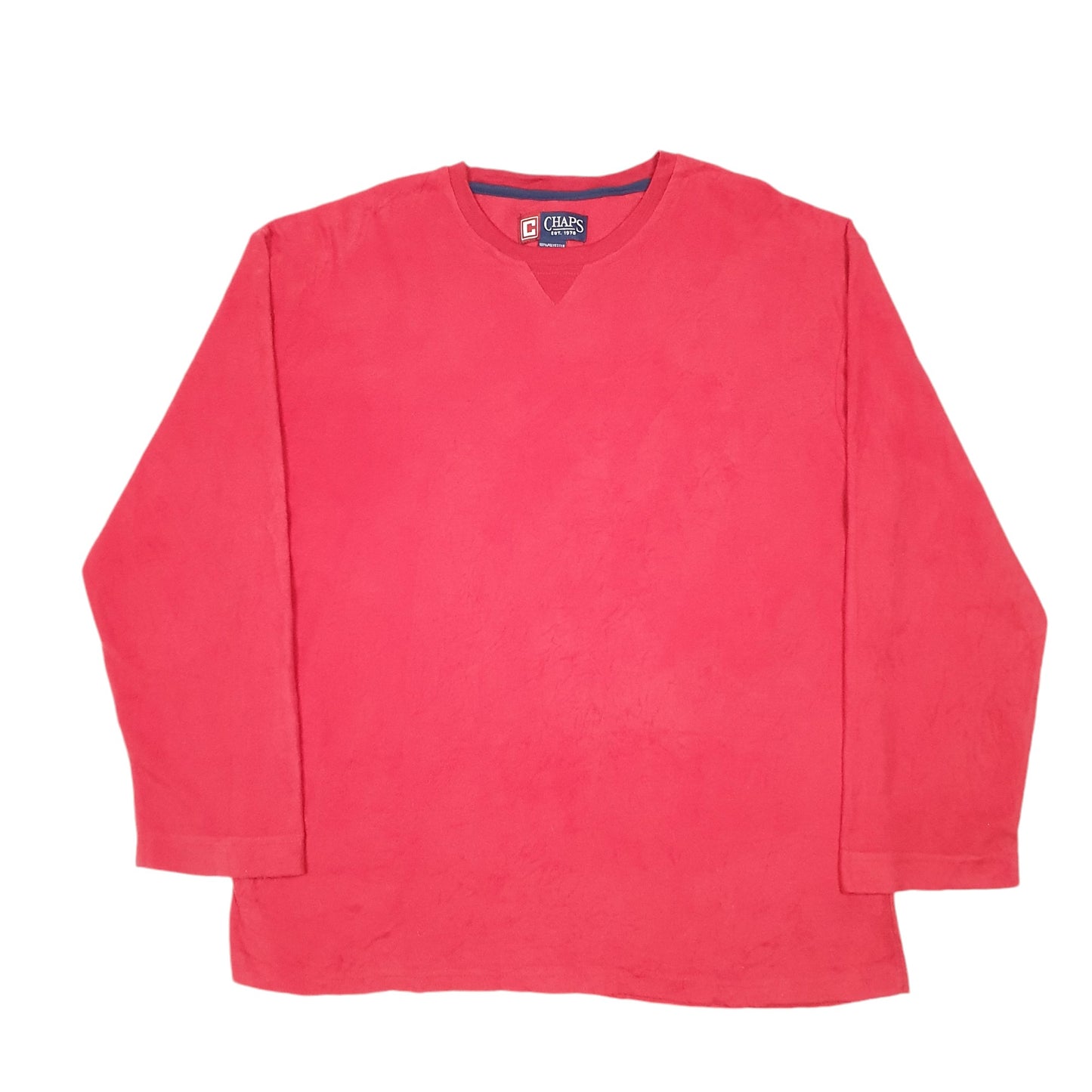 Mens Red Chaps Sweater Crewneck Jumper