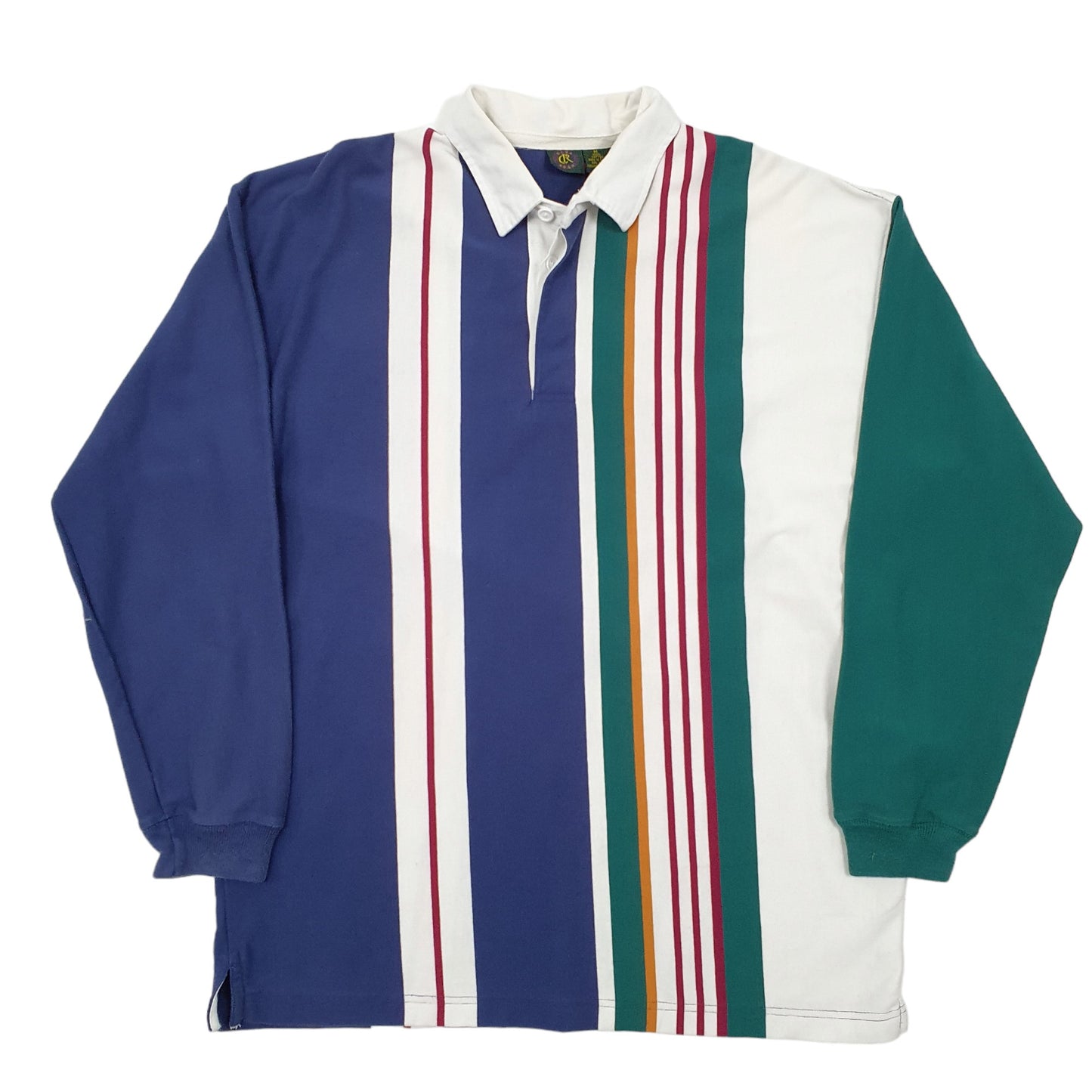 Mens Navy Club Room Rugby Long Sleeve Polo Shirt