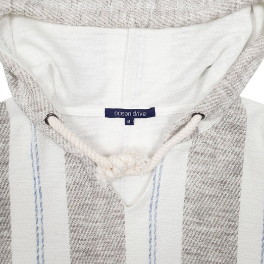 Womens White Ocean Drive  Hoodie Jumper