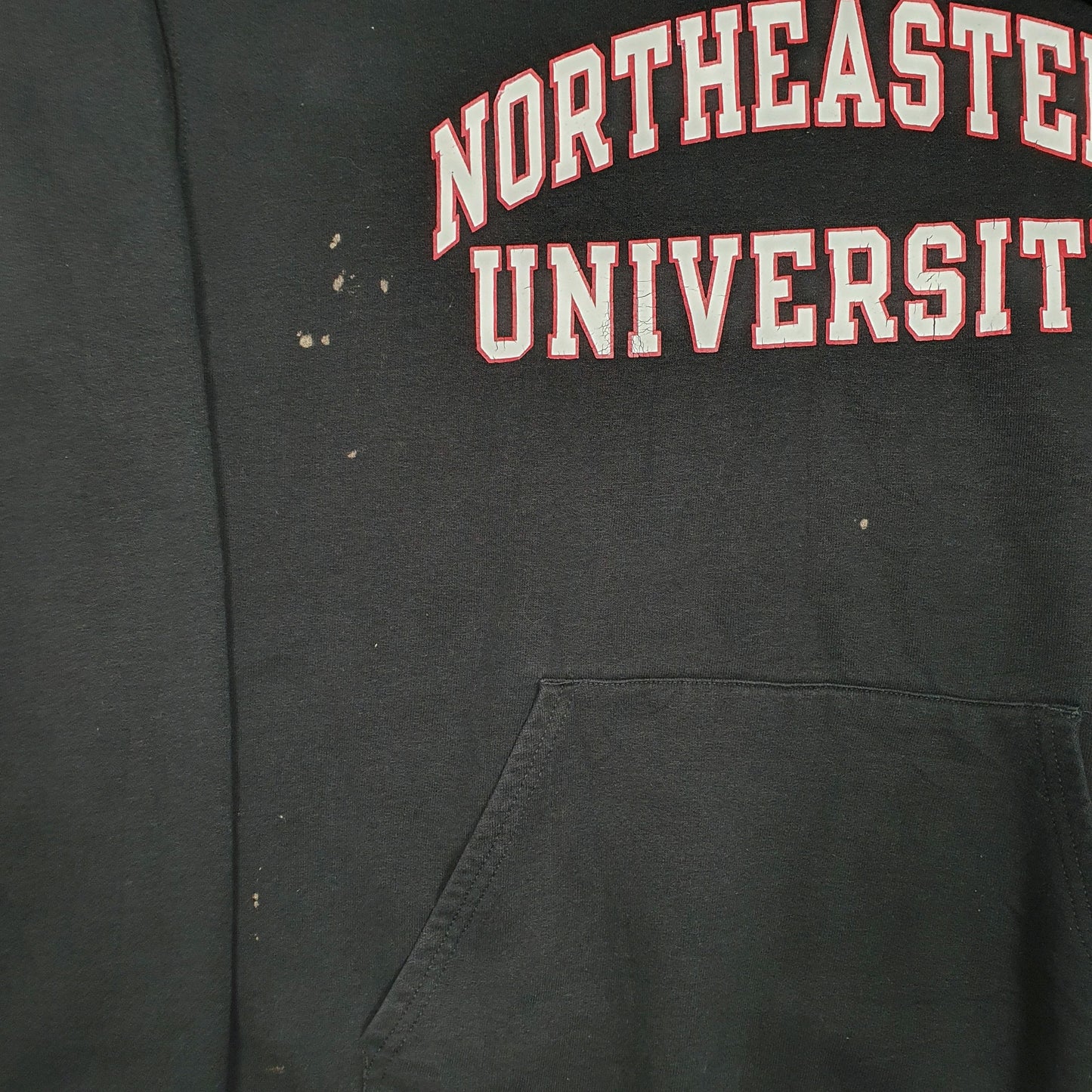 Mens Black Champion Northeastern University Hoodie Jumper