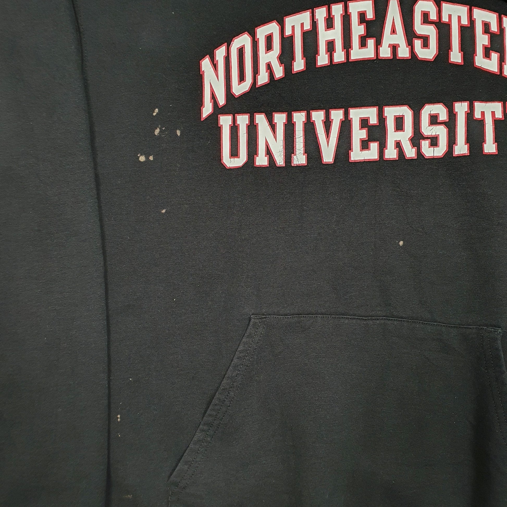Mens Black Champion Northeastern University Hoodie Jumper