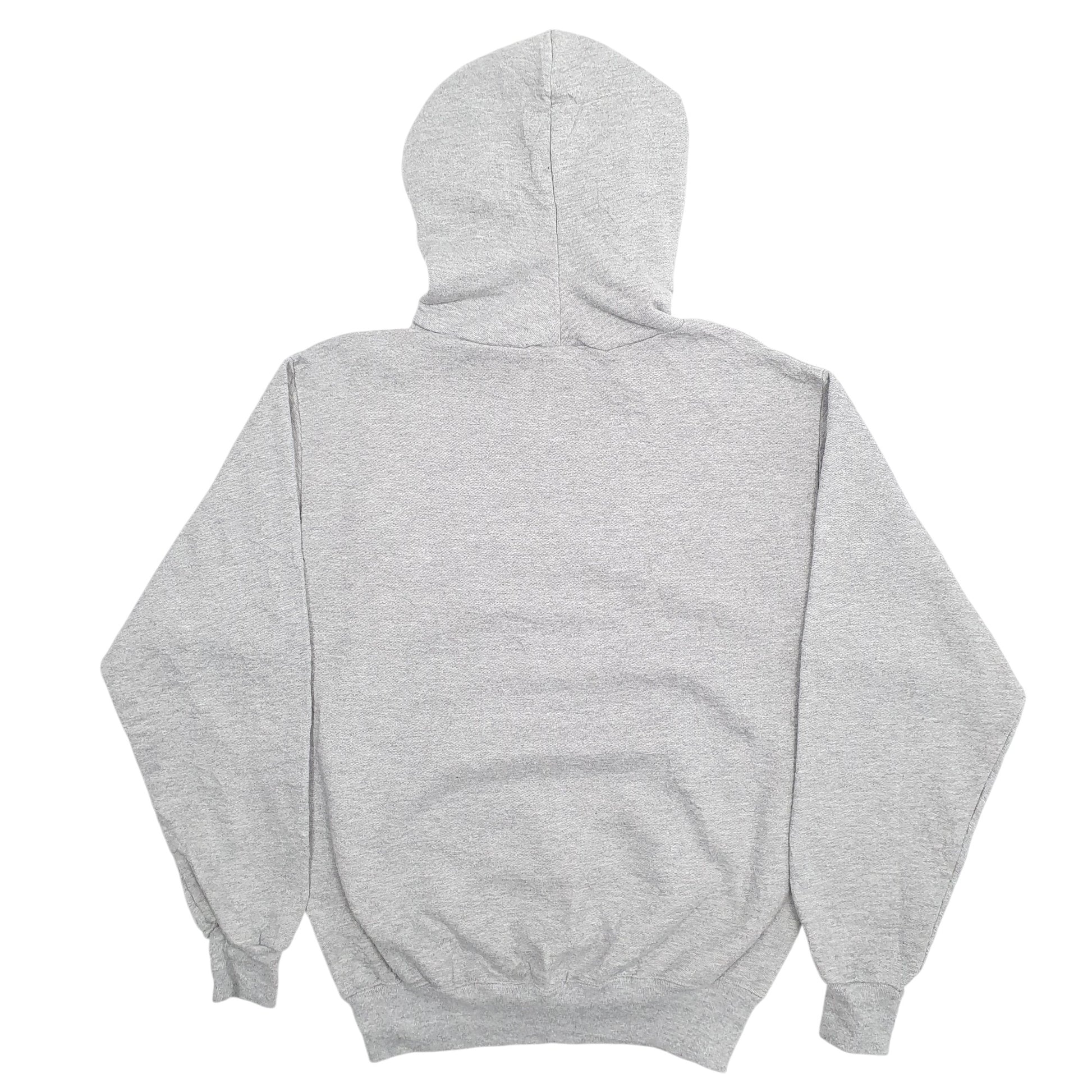 Mens Grey Jerzees Sherwood Soccer Spellout Hoodie Jumper