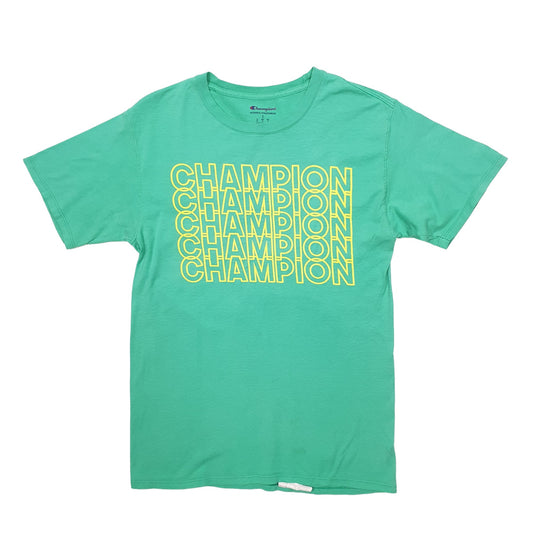 Mens Green Champion  Short Sleeve T Shirt