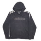 Mens Black Adidas Spellout Hoodie Jumper