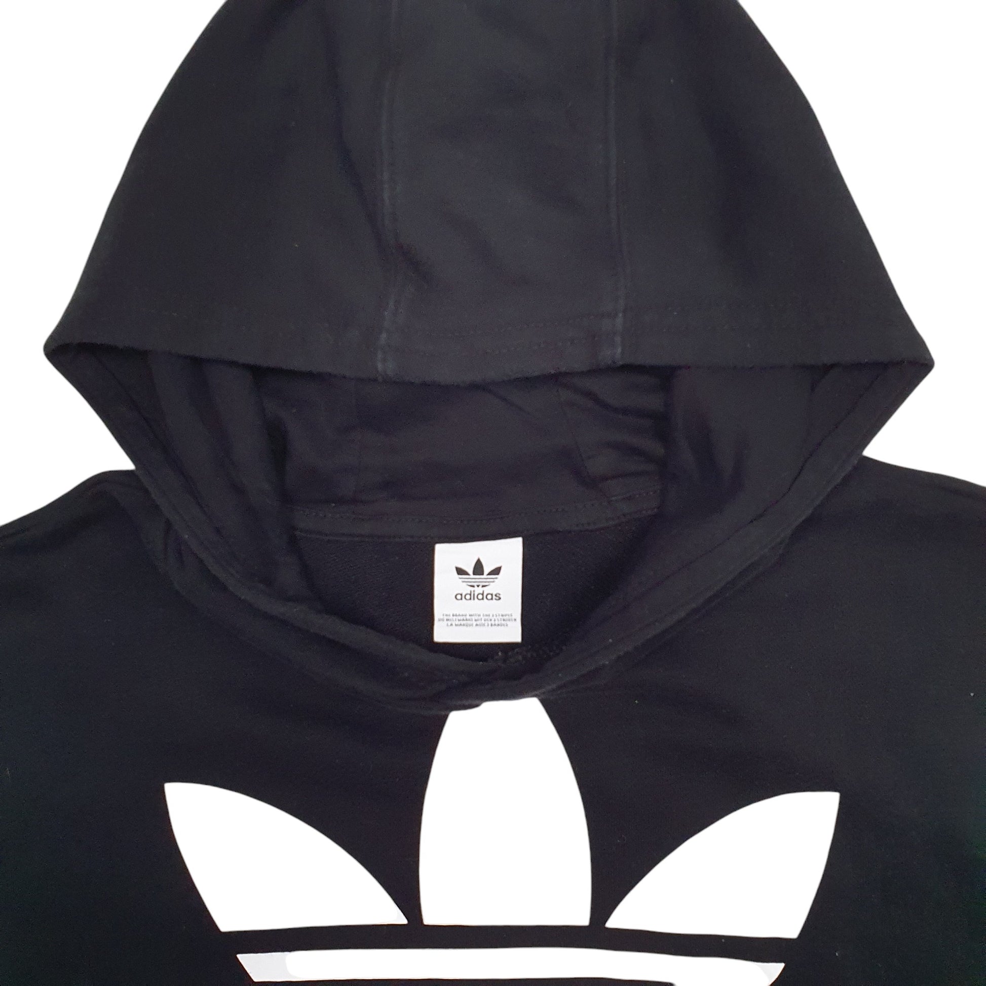 Mens Black Adidas Spellout Hoodie Jumper