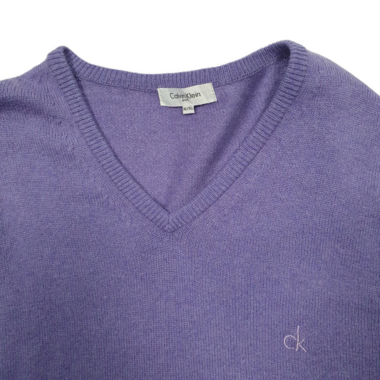 Mens Purple Calvin Klein Knit Crewneck Jumper
