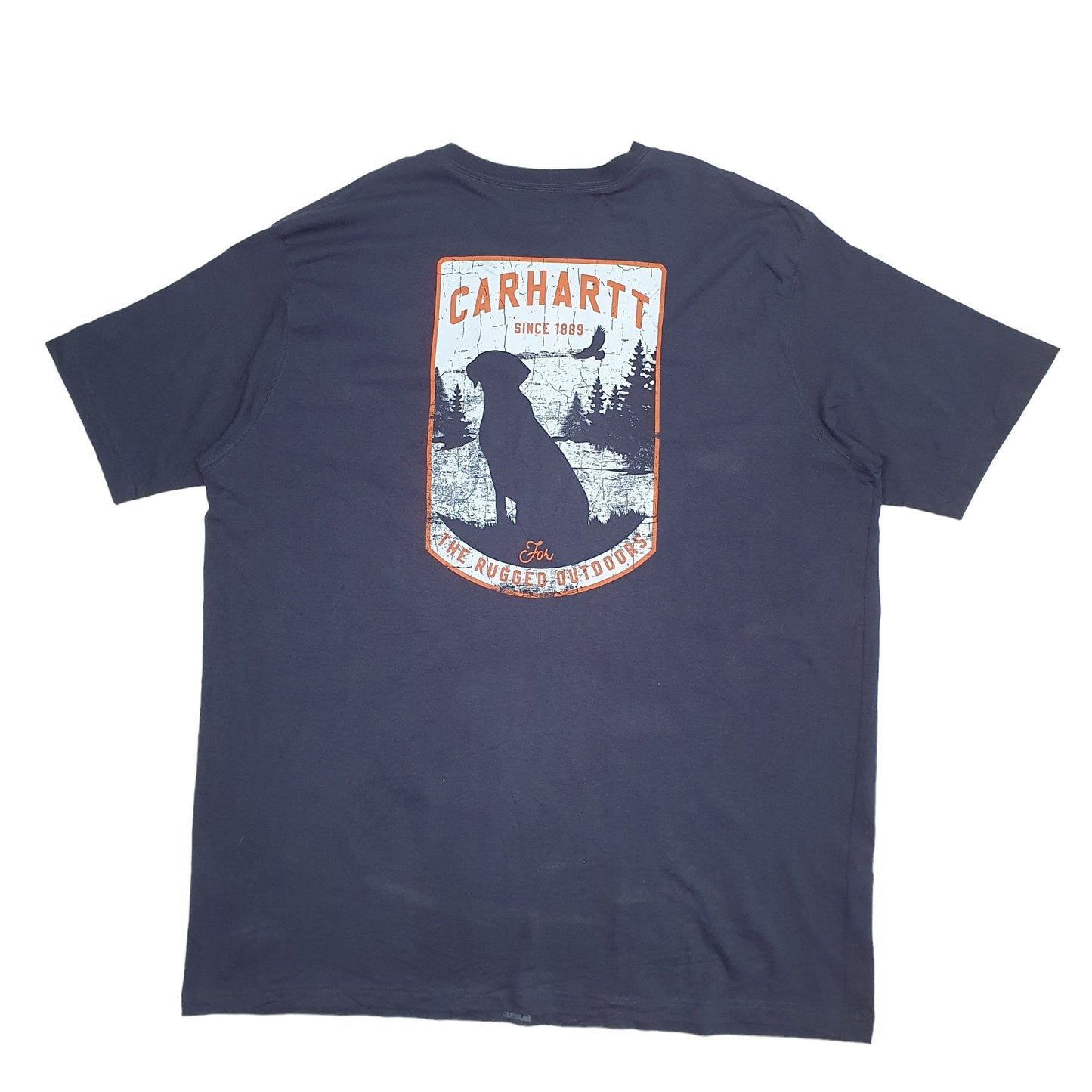 Mens Navy Carhartt  Short Sleeve T Shirt
