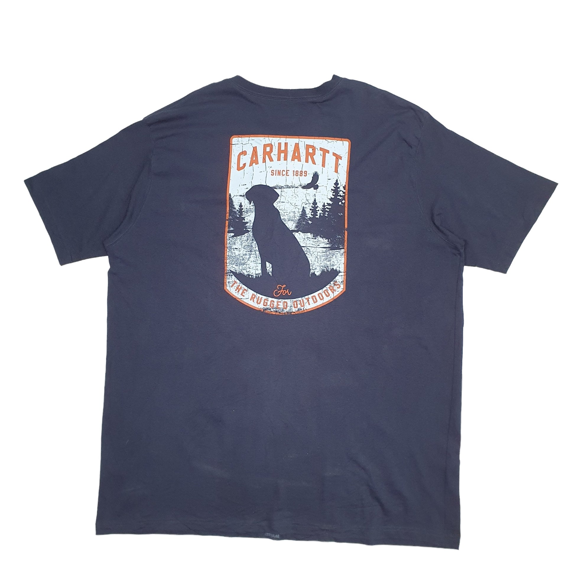 Mens Navy Carhartt  Short Sleeve T Shirt