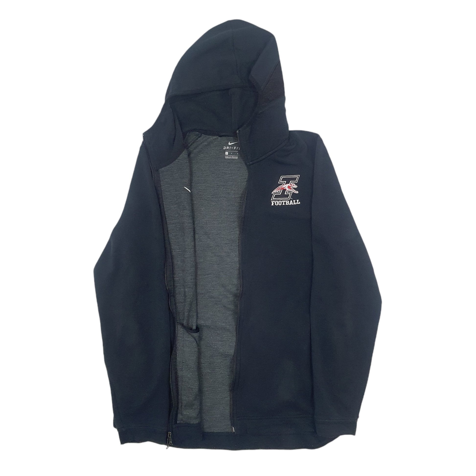 Mens Navy Nike University of Indianapolis Football Full Zip Jumper