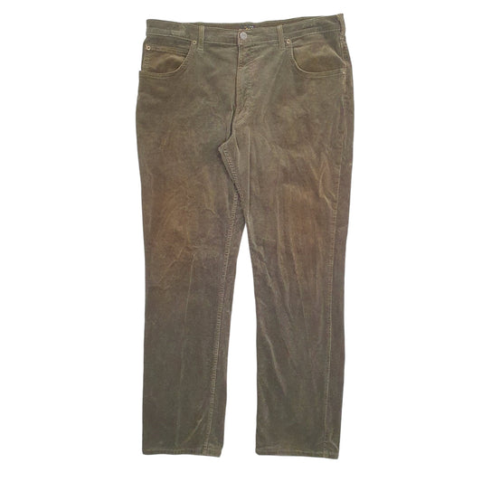 Mens Green Lee  Corduroy Trousers