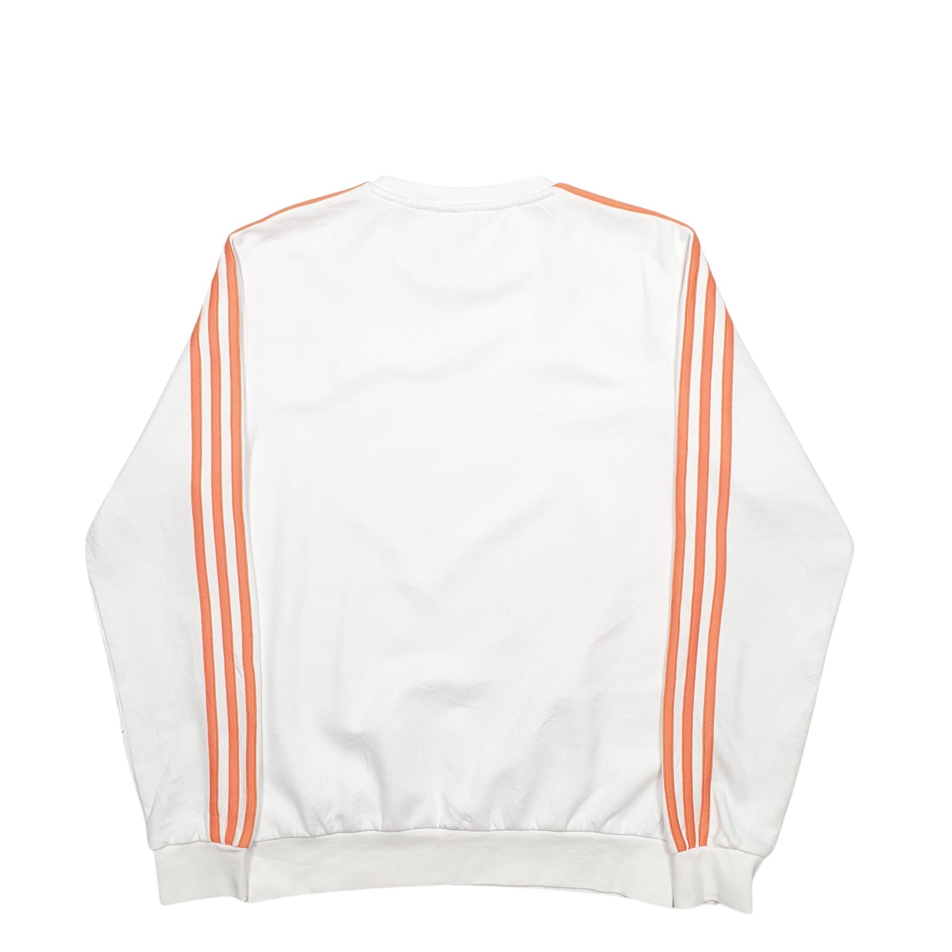 Mens White Adidas Spellout Crewneck Jumper