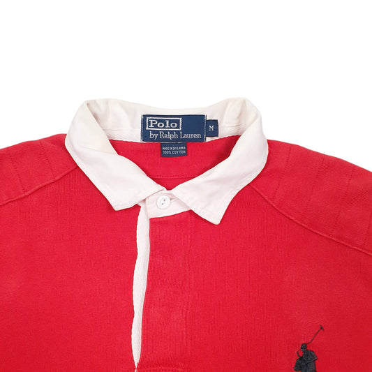 Mens Red Polo Ralph Lauren Rugby Crewneck Jumper