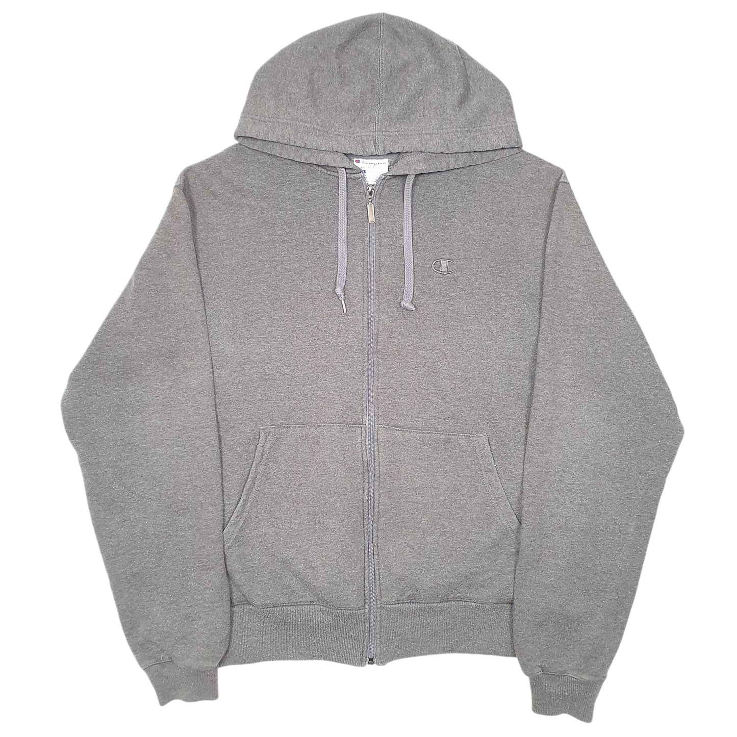 Mens Grey Champion Hoodie Full Zip Jumper