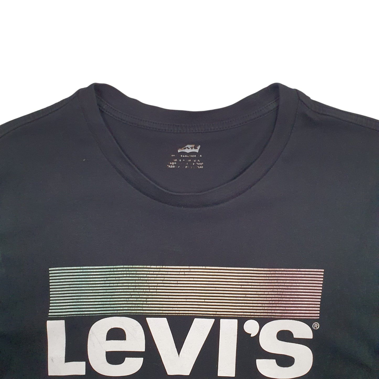 Mens Black Levis Spellout Short Sleeve T Shirt